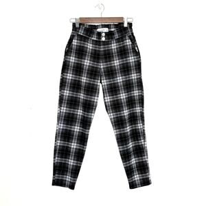 Abercrombie Kids Plaid Trousers Girls 13/14 Black Gray Preppy Academia Retro